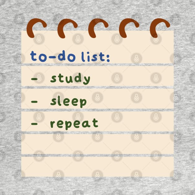 Study Sleep Repeat To-Do List by lexa-png